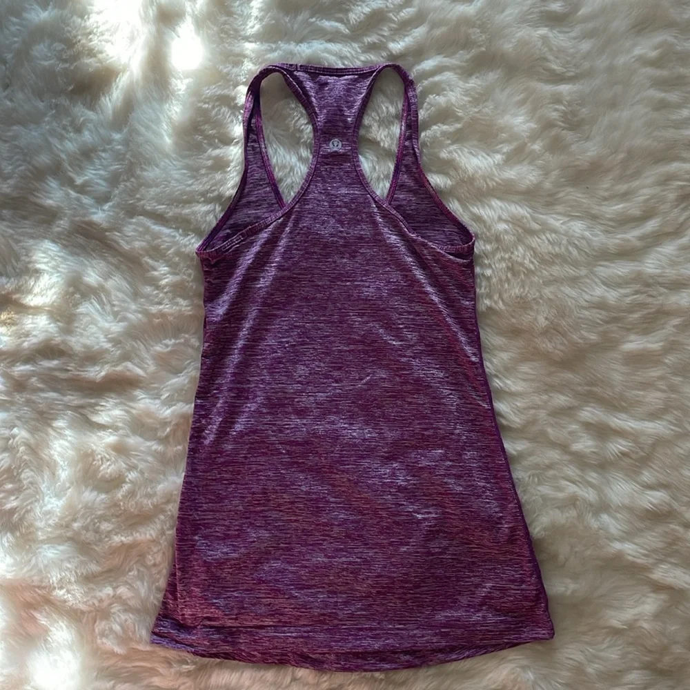 Lululemon purple tank top racerback small s heather heathered